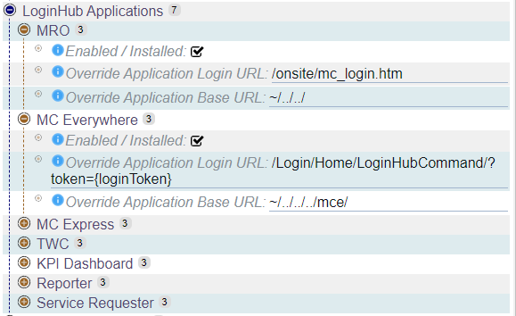 LoginHub Applications Page